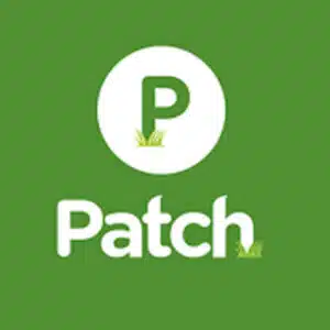 The logo of Patch, featuring a stylized letter "P" in white on a green background, surrounded by a circular white shape with grass elements at the bottom.