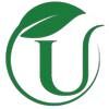 A green and white logo featuring a stylized letter 'U' with a leaf incorporated into its design. The leaf curves upward above the letter, emphasizing an eco-friendly theme.