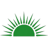 A green logo featuring a stylized sun with rays extending outward from a semicircular shape, representing a sunrise. The design is simple, with clean lines and no additional elements.